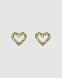 Ted Baker - Amorina Crystal Halo Heart Stud Earrings
