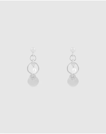 Alana Maria - Tilly Freshwater Pearl Earrings - Sterling Silver