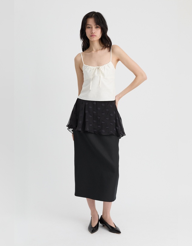 Madre Natura - Eucalyptus Tie Front Top