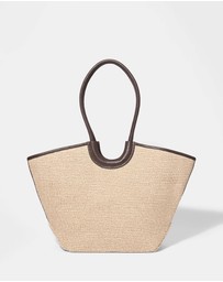 & Other Stories - Leather-Detailed Straw Tote