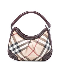 Pre-Loved by Azura Reborn - Pre-Loved Supernova Check Coated Canvas Star Studded Hernville Hobo