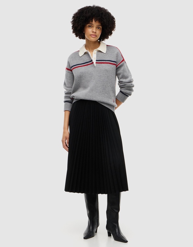 Tommy Hilfiger - Pleated Twill Midi Skirt