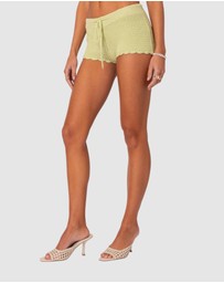 EDIKTED - Danika Crochet Shorts