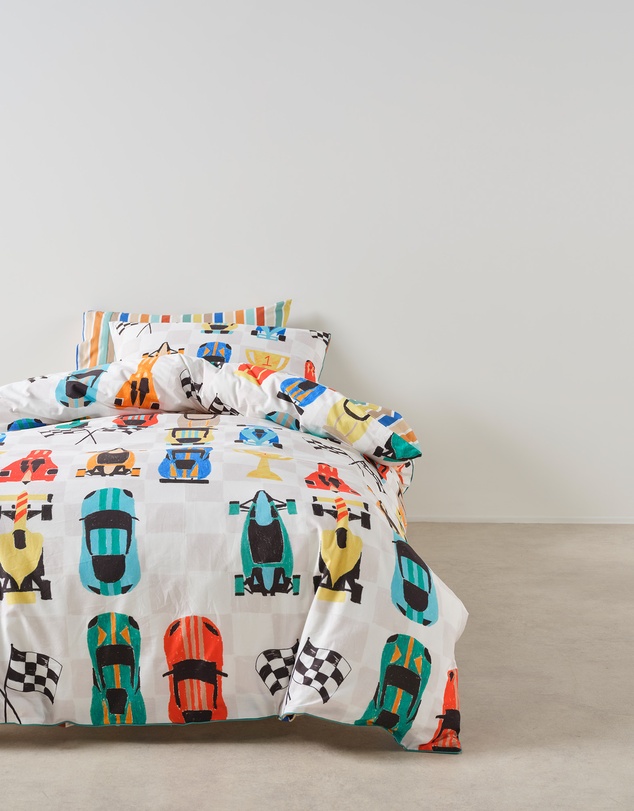 Linen House Kids - Pit Stop Quilt Cover Set