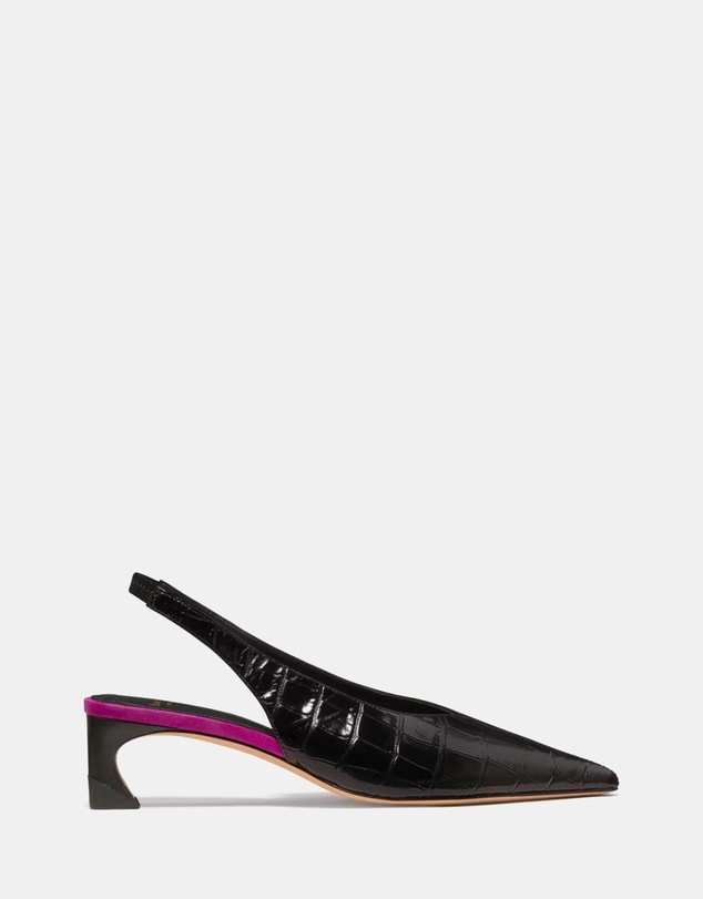 Kate Spade - Viv Croc Kitten Heel Pumps