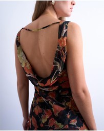 TOPSHOP - Double Layer Cowl Maxi Dress