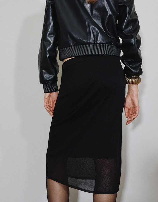 M.N.G - Ribbed Midi Skirt
