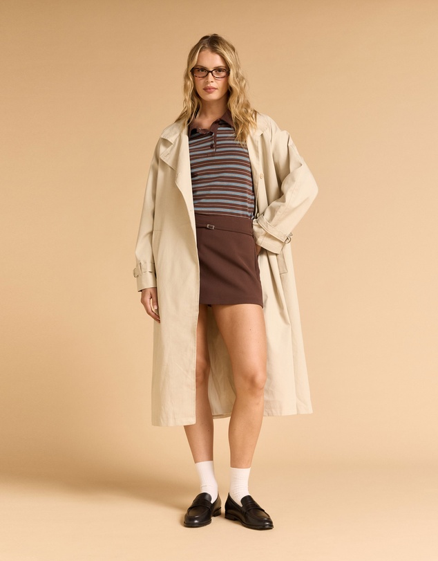 MVN - Stripe Long Sleeve Polo Top