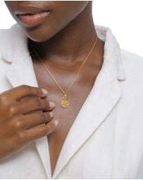 Elli Jewelry - Necklace Crystal Lemon 925 Sterling Silver Gold-Plated