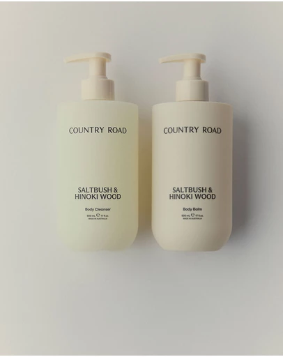 Country Road - Australian Made Saltbush & Hinoki Wood Body Care Duet