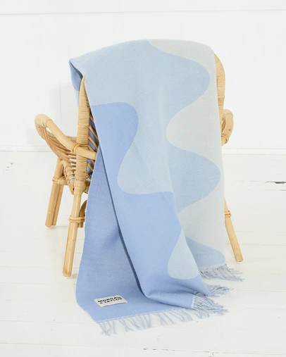 Morgan & Taylor - Nami Throw Blanket in Blue Waves