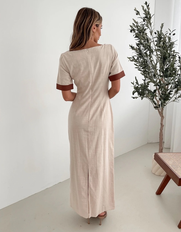 Esther & Co - Adrianne Dress - Cream Print