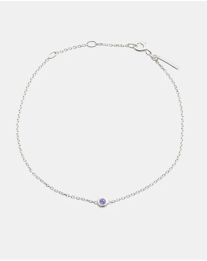 Kirstin Ash - Petite Birthstone Bracelet December Tanzanite