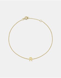 Zoe Olivia - 9K Gold Initial R Bracelet