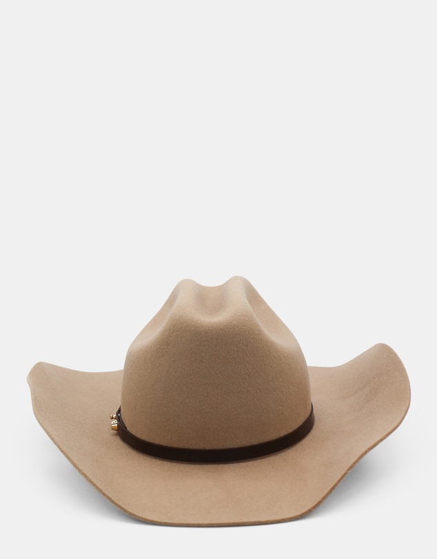 Morgan & Taylor - Marlowe Wool Cowboy Fedora in Beige