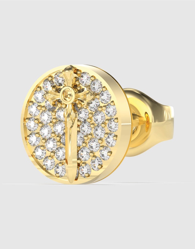 GUESS - Gold-Tone Rebel Knight Stud Earring