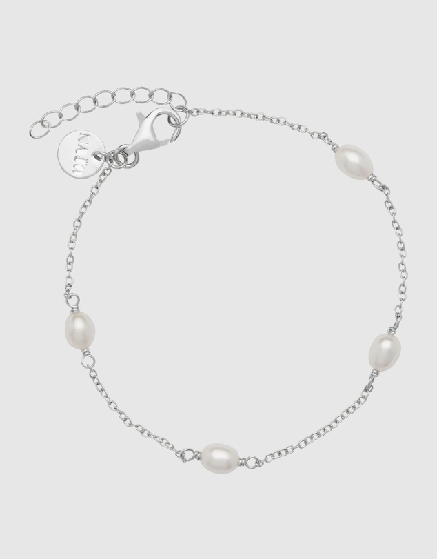 Najo - Tidal Whisper Silver Pearl Bracelet