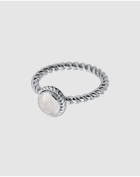 Elli Jewelry - Ring Moonstone Birthstone June 925 Sterling Silver
