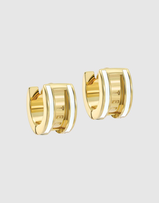 Ted Baker - ROLO: Classic Colour Enamel Roll Huggie Earrings