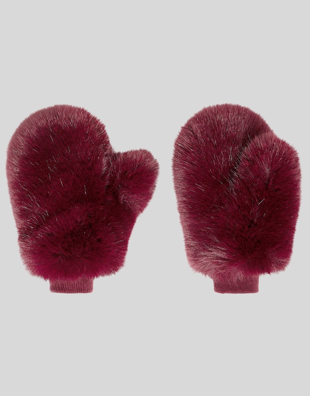 Cynthia Rowley - FAUX FUR OVERSIZED MITTENS