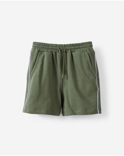 KHAKI GREEN W ICE BLUE PIPING