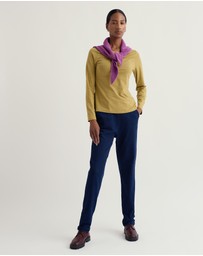 Seasalt - Seasalt Cornwall Green Easel Long Sleeve Top Jersey