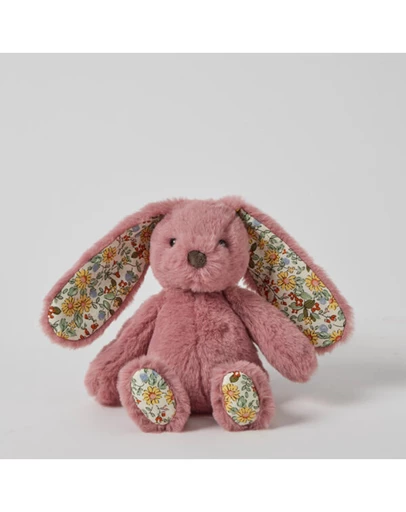 Jiggle and Giggle - Floral Raspberry Bunny Rattle Small