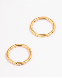 Lovisa - Gold Plated Surgical Steel Fine Sleeper Earrings 6mm