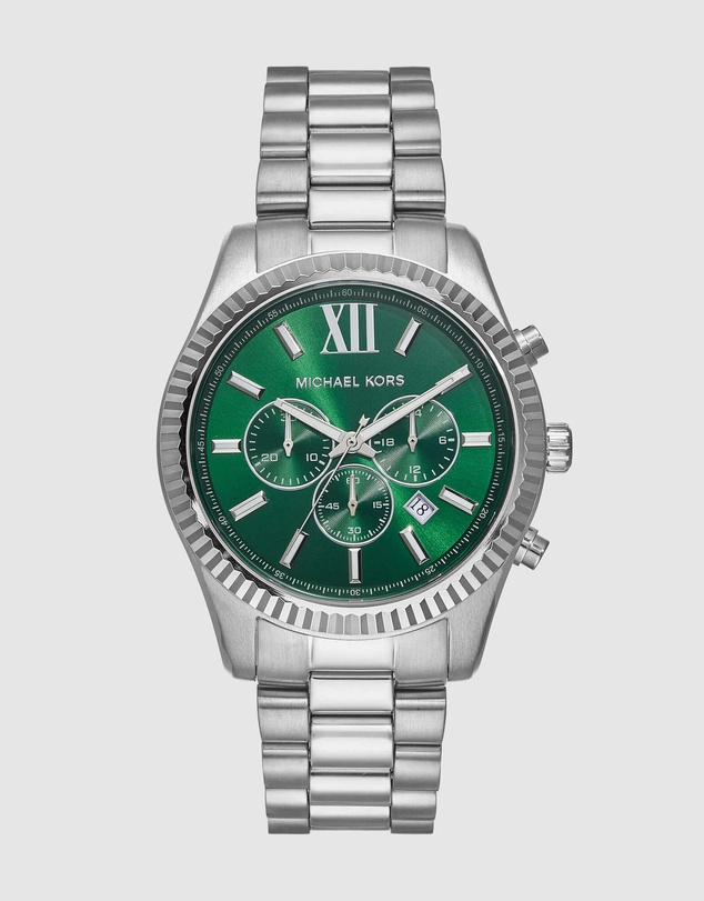 Michael Kors - Lexington Silver Tone Chronograph Watch