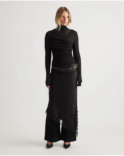 Decjuba - Alicia High Neck Long Sleeve Top