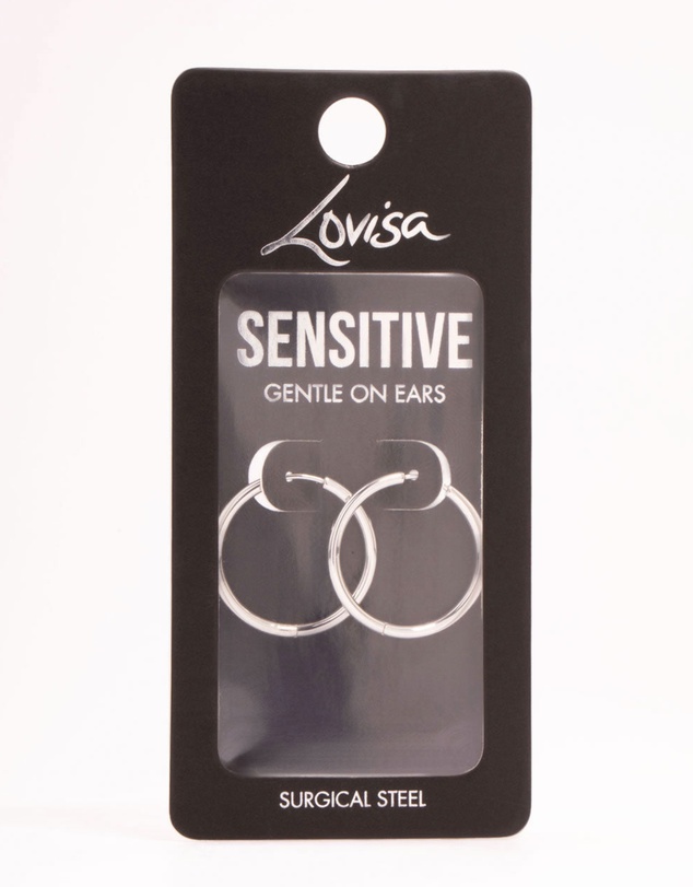 Lovisa - Surgical Steel Polished Hoop Earrings