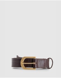 Evity - Lila ML Leather Croc Emboss Belt