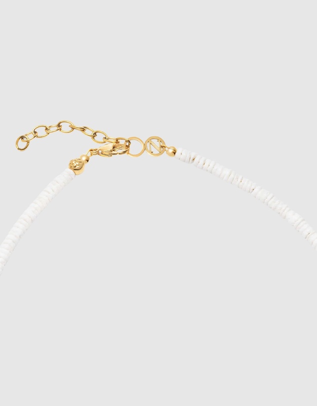 Nialaya Jewellery - Shell Necklace with Gold Details