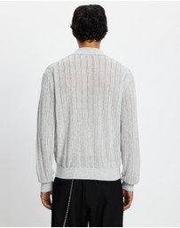 Recto - Lace Rib Sheer Knit Top
