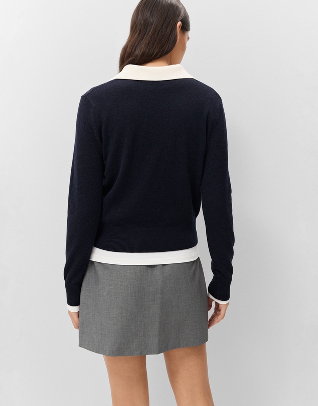 UNISON - Sporty Collared Wool Knit