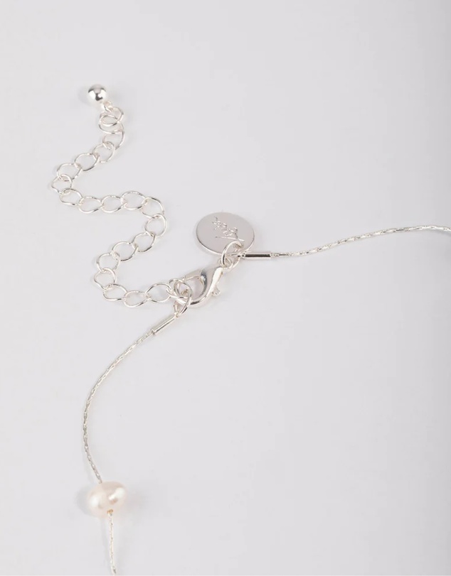 Lovisa - Silver Plated Freshwater Pearl Dotted Fine Necklace