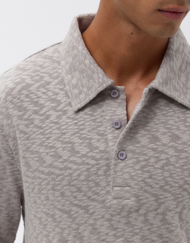 AERE - Organic Cotton Slub Rugby Polo