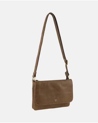 Pierre Cardin - Pierre Cardin Leather Flap-over Crossbody Bag