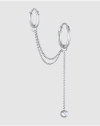 Elli Jewelry - Earrings Creole Crystals 925 Sterling Silver