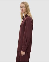 C&M CAMILLA AND MARC - Ground Satin Long Sleeve Shirt