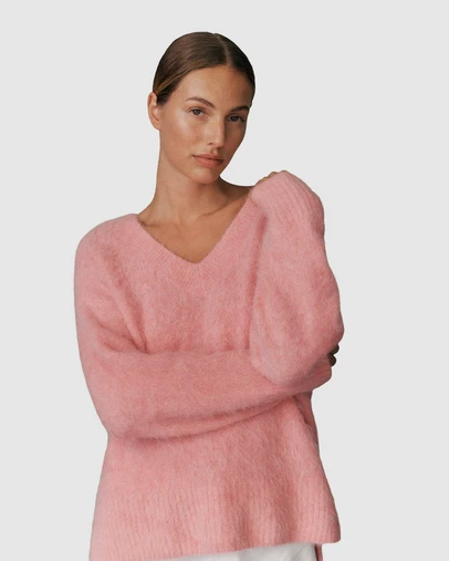 Trenery - Brushed Alpaca Relaxed V Knit