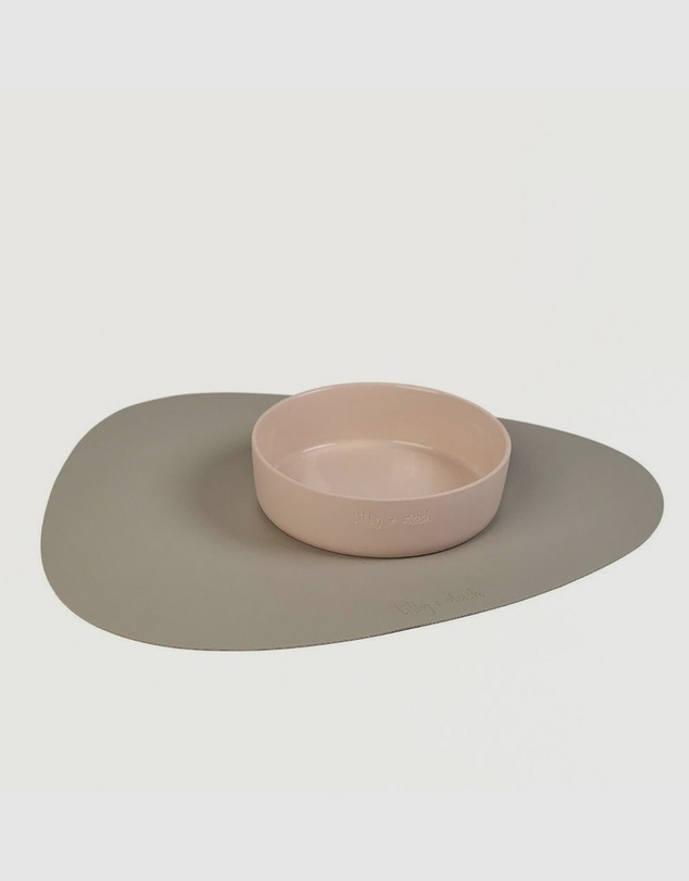 Lilly + Dash - Dog & Cat Asymmetric Placemats - Pebble Blue & Slate