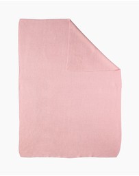 Living Textiles - Pram Knitted Blanket - Dusty Rose