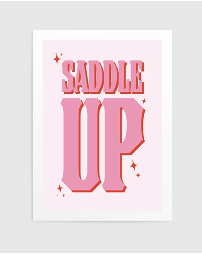 Olive et Oriel - Saddle Up by Frankie Kerr-Dineen Art Print