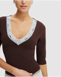 Cotton On - Eva Lace 3/4 Top