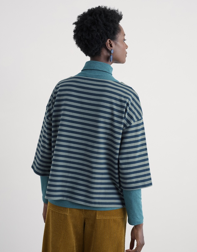 Seasalt - Seasalt Cornwall Navy Buryan Boat Neck Top