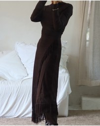 & Other Stories - Asymmetric Fringe Midi Dress