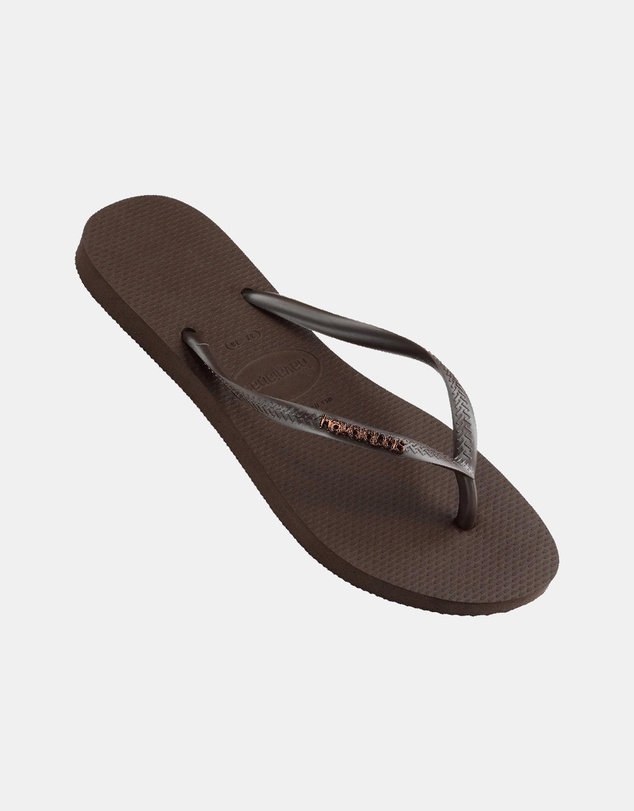 Havaianas - Slim Metal Logo Thongs - Women's