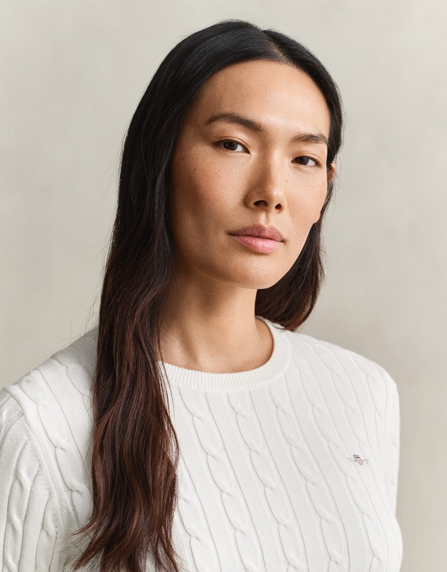 Gant - Stretch Cotton Cable Crew Neck Knit