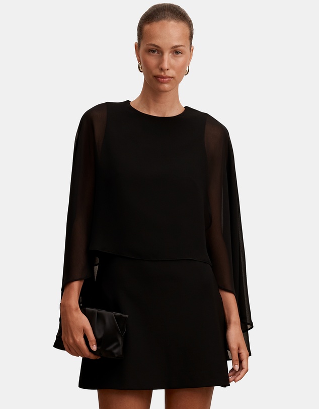 Forever New - Irena Sheer Cape Mini Dress